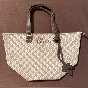 Lolita Lempicka Cream & Mauve Tote Bag NWOT